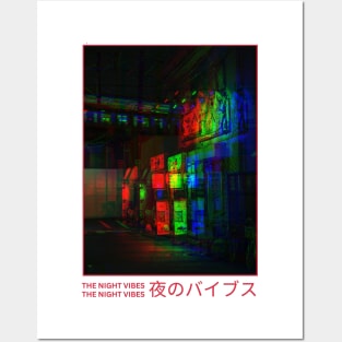 The Night Vibes Japanese Aesthetic Design Posters and Art